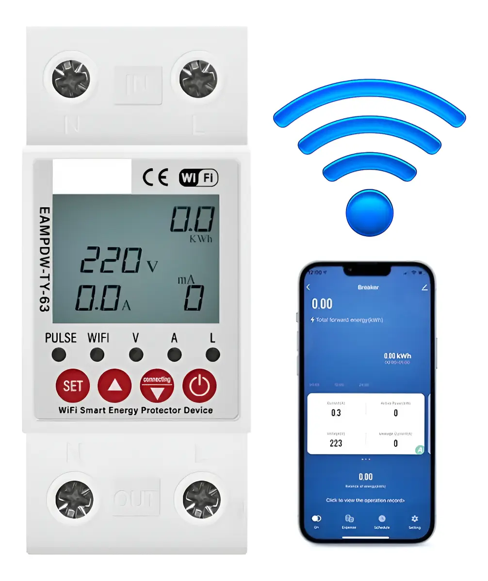 Medidor Energético Wi-fi 63a Histórico Consumo Por Hora App