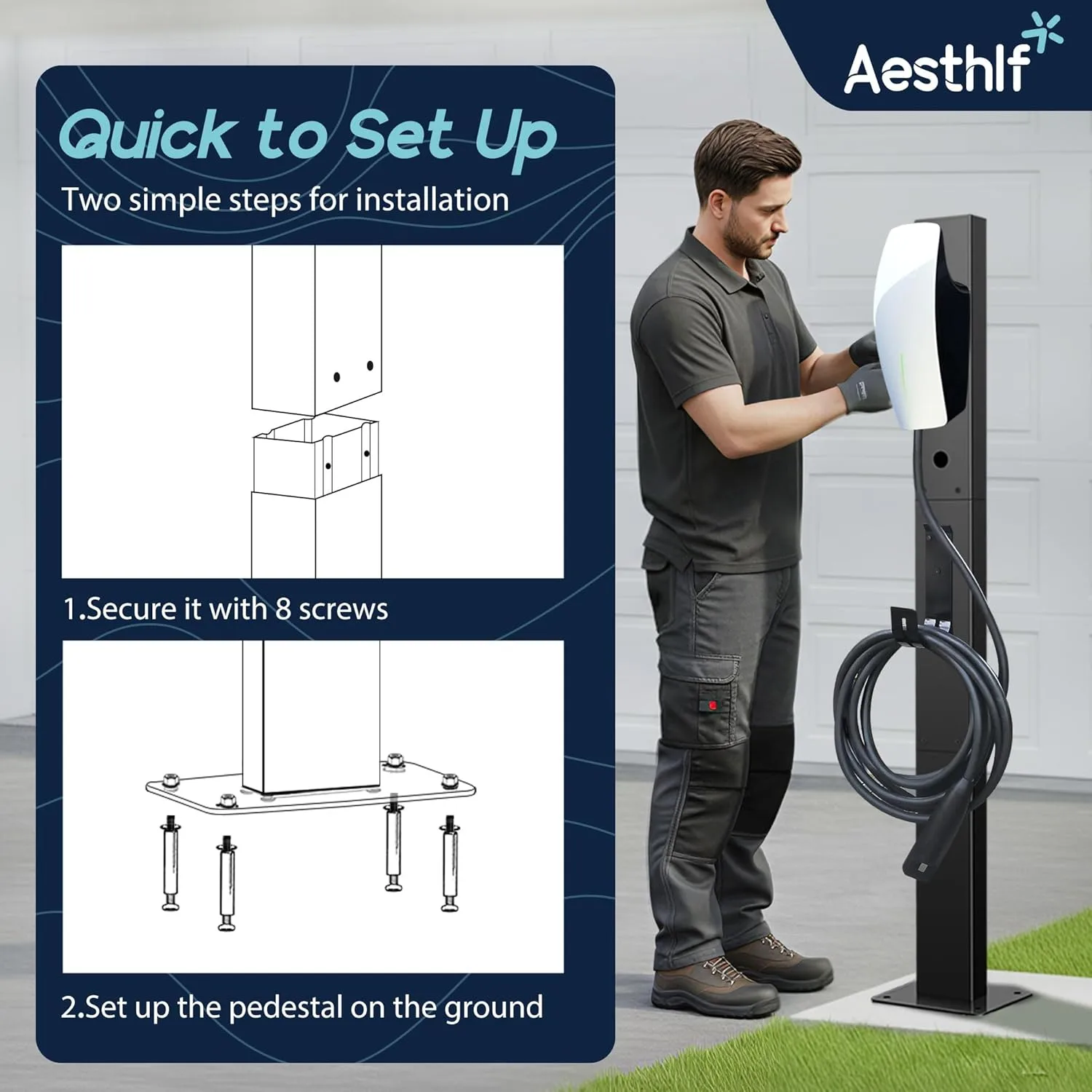 Suporte para estação wallbox