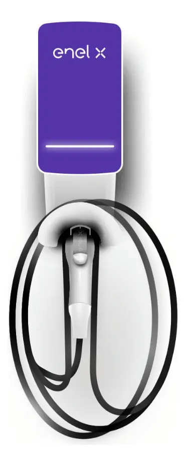 Carregador Wallbox Enel X T2 7.2-22kW 32A Violeta para Carro Elétrico