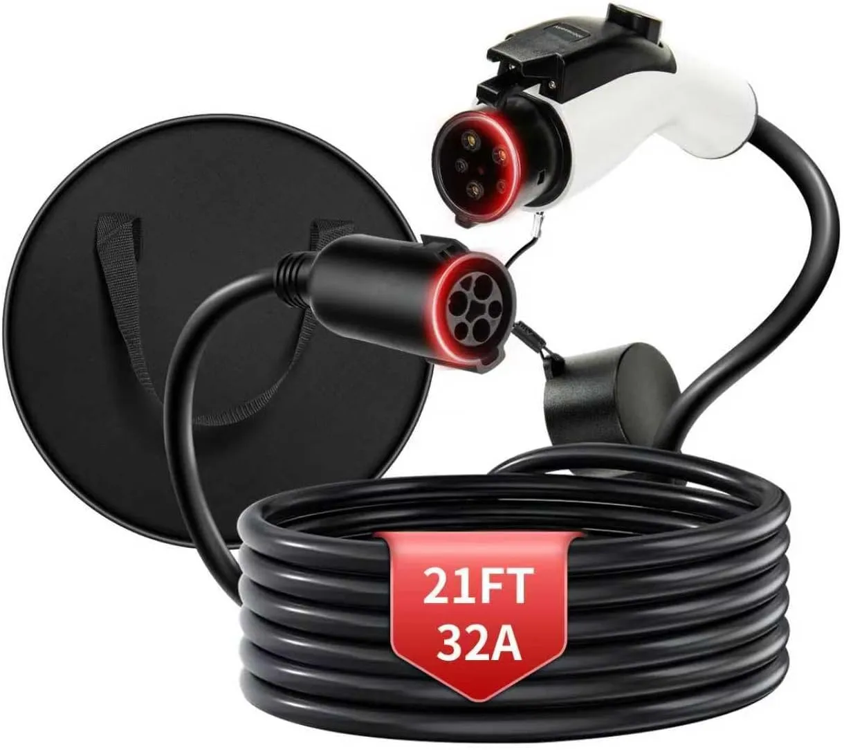 Cabo de extensão 32A 7,5 m J1772 EV, cabo de extensão de carregador EV nível 2, cabo de extensão resistente de 240 V EV para carregamento rápidoCabo de extensão 32A 7,5 m J1772 EV, cabo de extensão de carregador EV nível 2, cabo de extensão resistente de 240 V EV para carregamento rápido